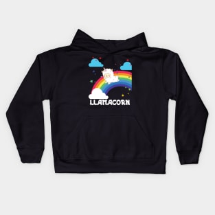 'Llama Unicorn LlamaCorn Rainbow' Alpaca Llama Trendy Gift Kids Hoodie